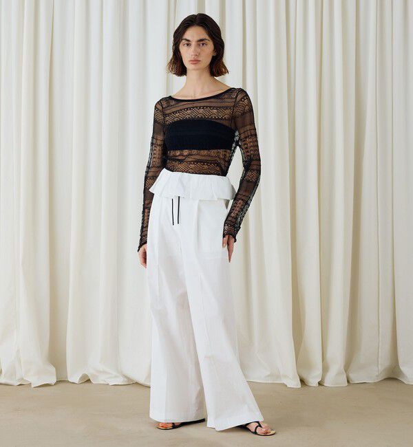 DES PRES「レースステッチ バックネックプルオーバー」|ニット・セーター|