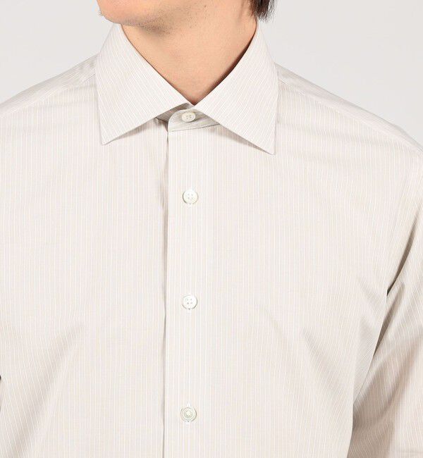 TOMORROWLAND MENS「コットン ワイドスプレッドカラー ストライプドレスシャツ」|シャツ・ブラウス|