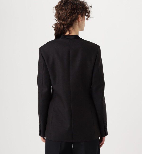 DES PRES「モヘヤウールリネン ノーカラージャケット」|テーラードジャケット|