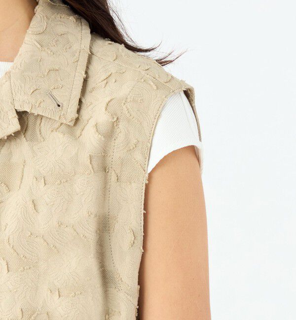 MACPHEE「メッシュカットジャカード ジレ」|ベスト・ジレ|