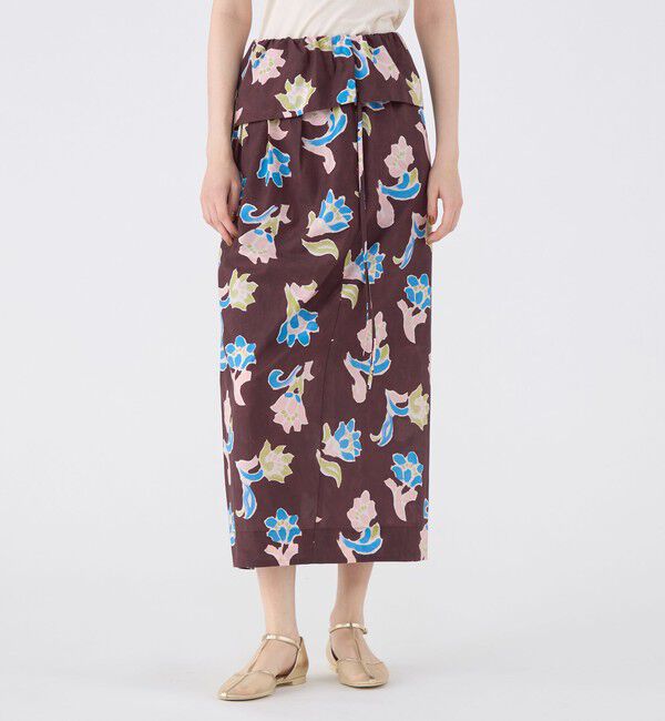 MACPHEE「レイトンプリント ギャザーマキシスカート」|スカート|