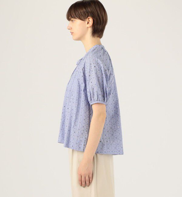 Ballsey「ボイルスクエアエンブロイダリー パフスリーブブラウス」|シャツ・ブラウス|