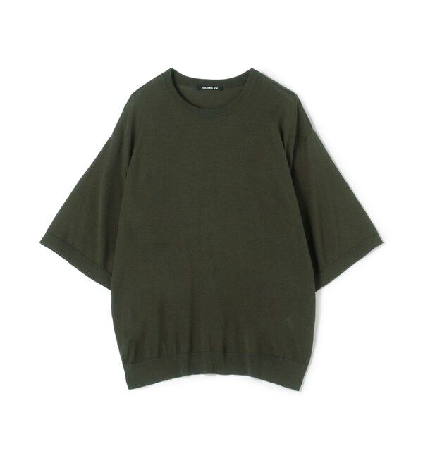 GALERIE VIE「シルク ハーフスリーブプルオーバー」|ニット・セーター|17 チャコールグレー