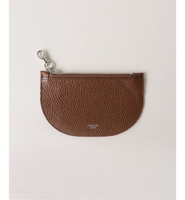  「【blancle/ ブランクレ】T.LETHER SEMI CIRCLE POUCH」|ポーチ|ブラウン B