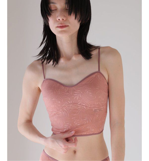 EMILYWEEK「フローラルレースクロップドブラキャミ」|インナー|ピンク B