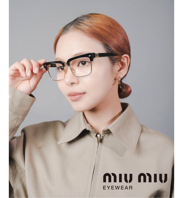 EYETHINK「【MIU MIU/ミュウミュウ】11XV16K1O154 Optical」|メガネ|ブラック