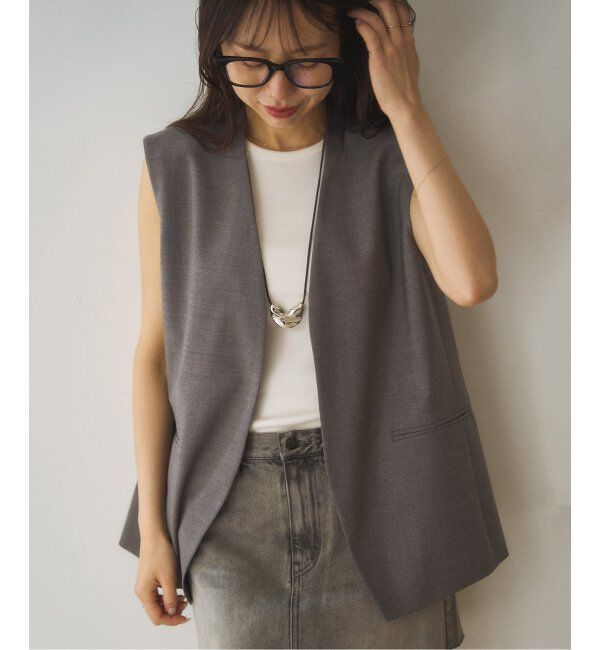 Plage「《一部カラー有楽町店・WEB限定追加》calla lily ジレ」|その他|グレーB