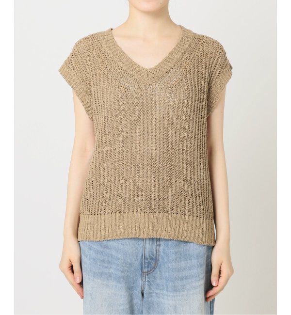 Plage「SILK-LINEN LILY Vネック ニット」|ニット・セーター|