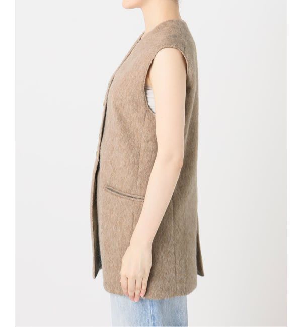 Plage「shaggy ロングベスト」|ダウンベスト・ベスト|