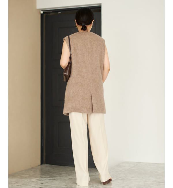 Plage「shaggy ロングベスト」|ダウンベスト・ベスト|