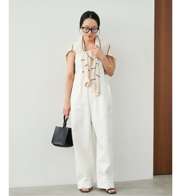 Plage「CURRENTAGE / カレンテージ DENIM サロペット(ホワイト)」|オールインワン|