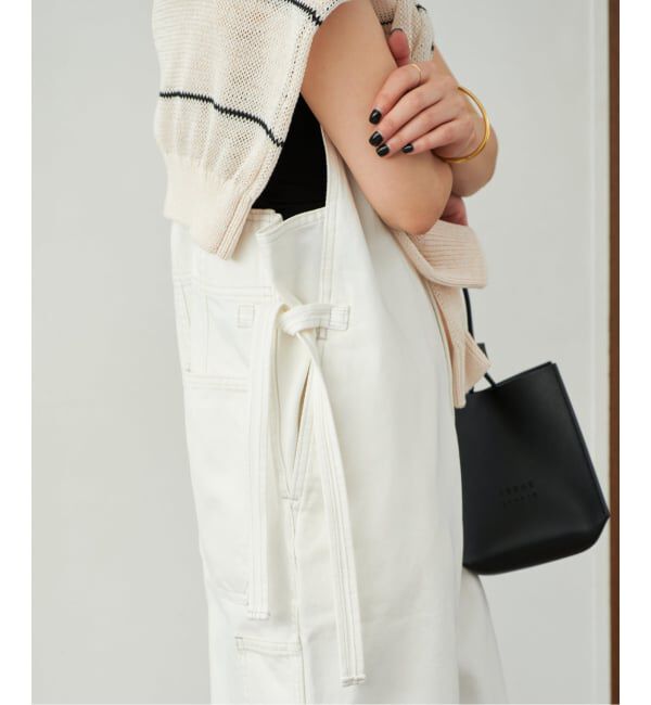 Plage「CURRENTAGE / カレンテージ DENIM サロペット(ホワイト)」|オールインワン|