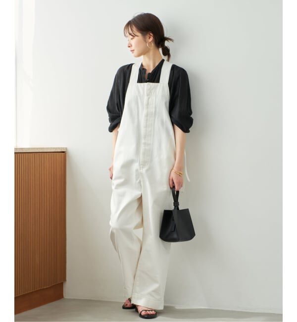 Plage「CURRENTAGE / カレンテージ DENIM サロペット(ホワイト)」|オールインワン|