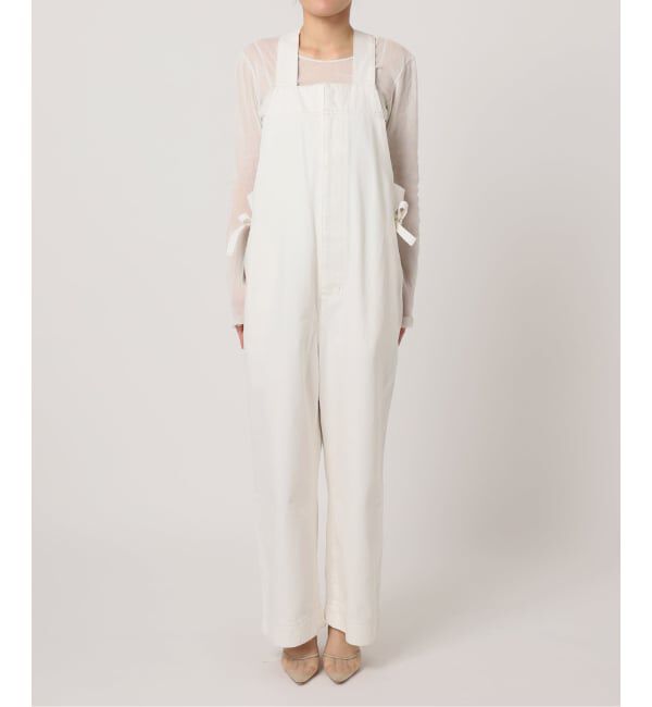 Plage「CURRENTAGE / カレンテージ DENIM サロペット(ホワイト)」|オールインワン|