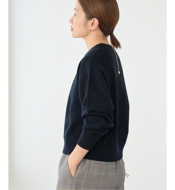 IENA「《追加3》コットン裏毛クロップドプルオーバー」|スウェット・ジャージ|