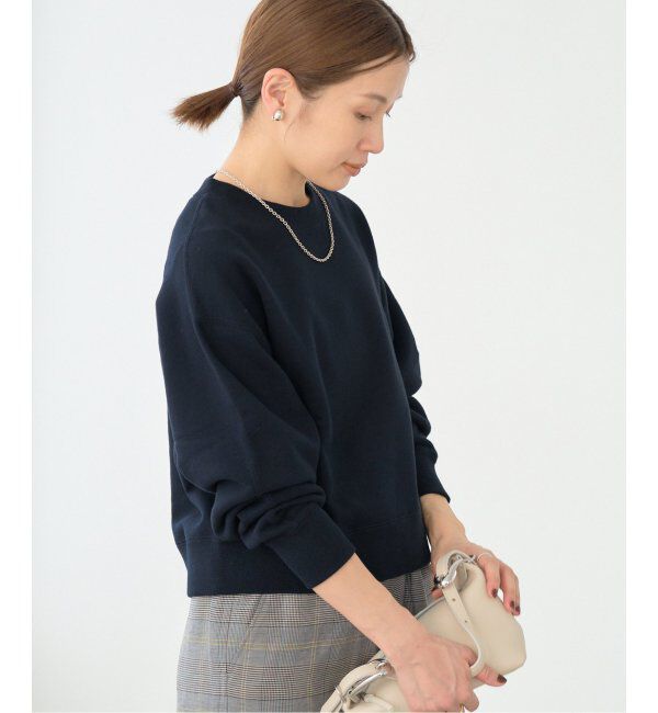IENA「《追加3》コットン裏毛クロップドプルオーバー」|スウェット・ジャージ|