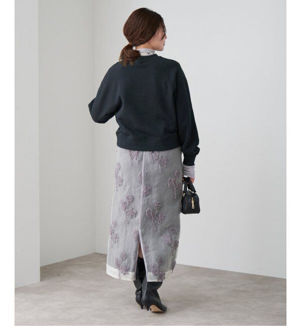 IENA「《追加3》コットン裏毛クロップドプルオーバー」|スウェット・ジャージ|