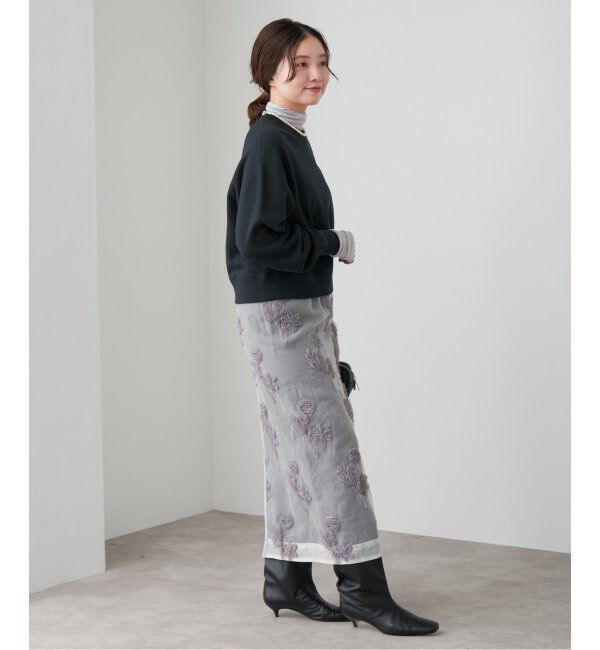 IENA「《追加3》コットン裏毛クロップドプルオーバー」|スウェット・ジャージ|