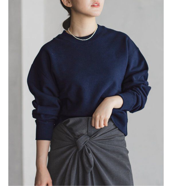 IENA「《追加3》コットン裏毛クロップドプルオーバー」|スウェット・ジャージ|