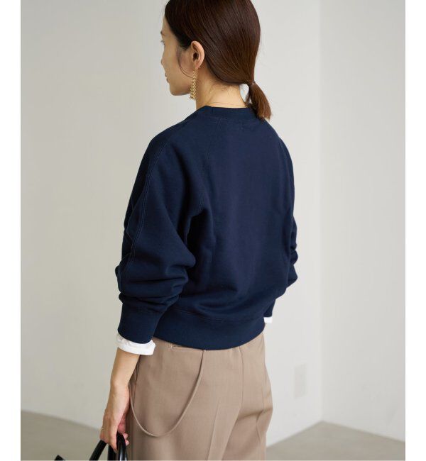 IENA「《追加3》コットン裏毛クロップドプルオーバー」|スウェット・ジャージ|