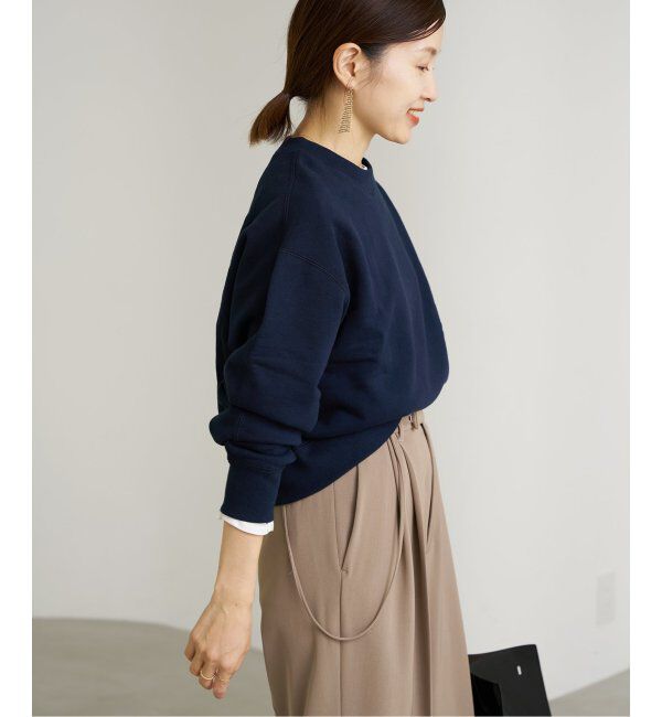 IENA「《追加3》コットン裏毛クロップドプルオーバー」|スウェット・ジャージ|