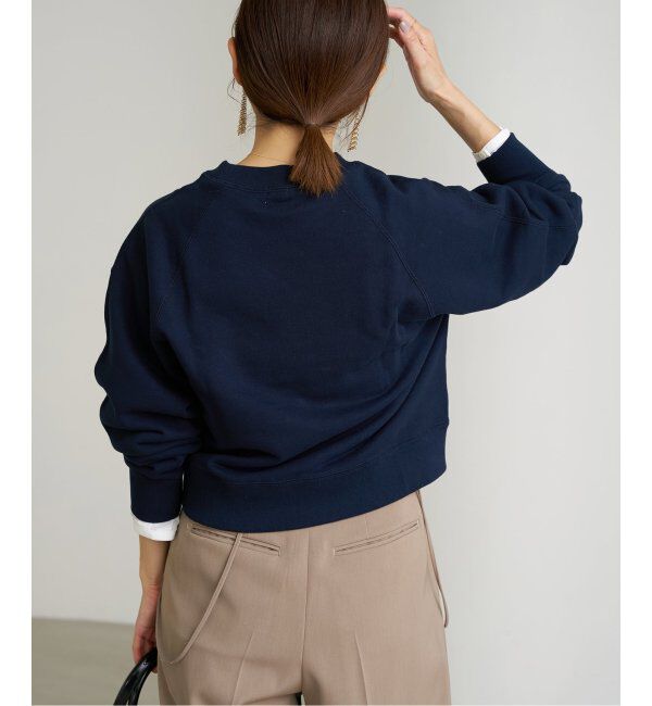 IENA「《追加3》コットン裏毛クロップドプルオーバー」|スウェット・ジャージ|