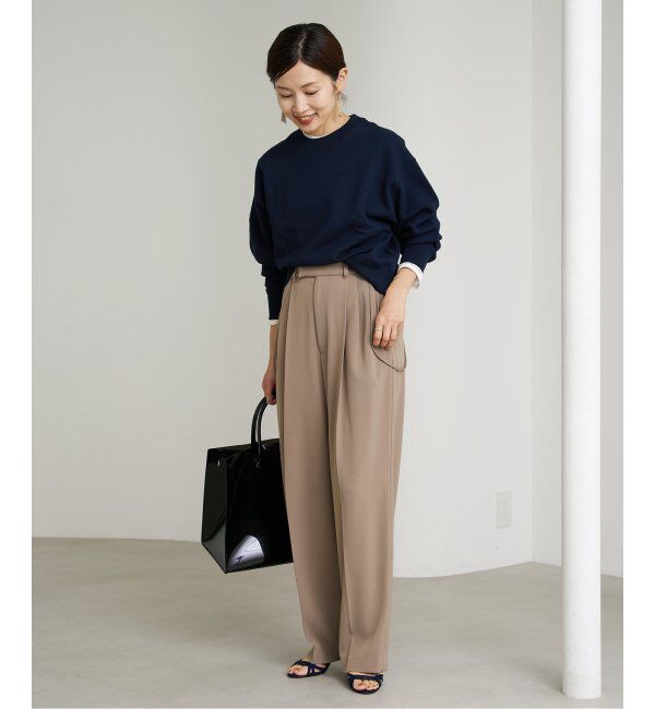 IENA「《追加3》コットン裏毛クロップドプルオーバー」|スウェット・ジャージ|