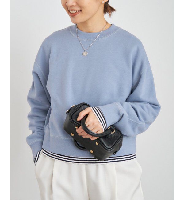 IENA「《追加3》コットン裏毛クロップドプルオーバー」|スウェット・ジャージ|