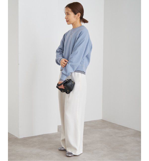 IENA「《追加3》コットン裏毛クロップドプルオーバー」|スウェット・ジャージ|