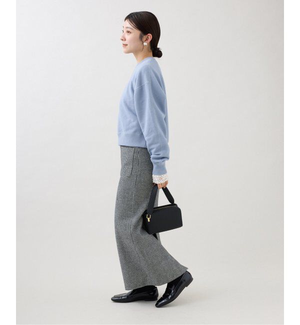 IENA「《追加3》コットン裏毛クロップドプルオーバー」|スウェット・ジャージ|