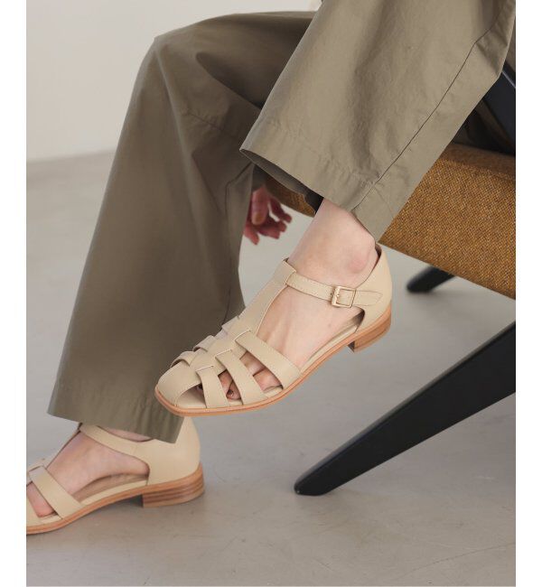 SLOBE IENA「SLOBE レザーグルカサンダル」|サンダル|ベージュ