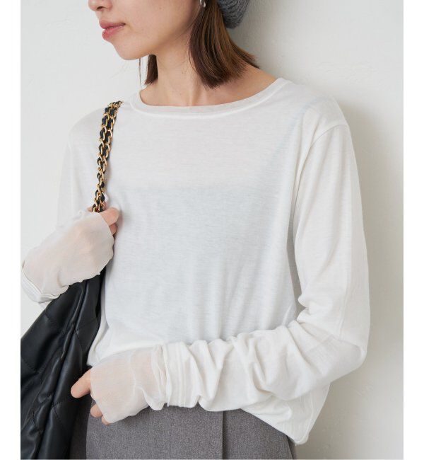 SLOBE IENA「《追加11》レイヤードスリーブロンTEE」|Tシャツ・カットソー|