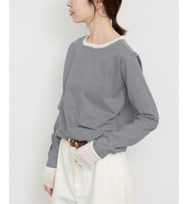 SLOBE IENA「《追加11》レイヤードスリーブロンTEE」|Tシャツ・カットソー|