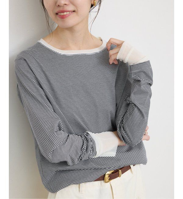 SLOBE IENA「《追加11》レイヤードスリーブロンTEE」|Tシャツ・カットソー|