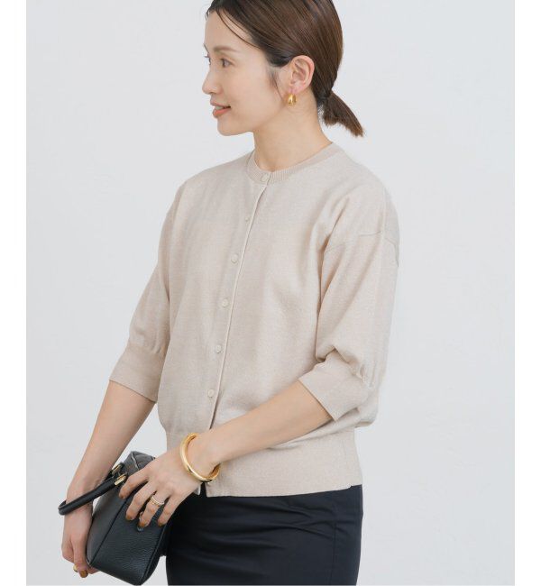 IENA「LEVITAクルーカーディガン」|カーディガン|