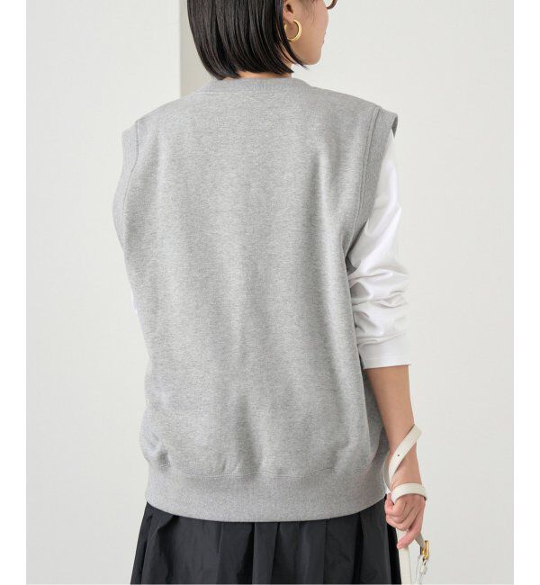 IENA「LOOPWHEELER for LOWERCASE 別注 ライトツリウラケ Vネックベスト」|ベスト・ジレ|