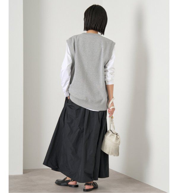 IENA「LOOPWHEELER for LOWERCASE 別注 ライトツリウラケ Vネックベスト」|ベスト・ジレ|