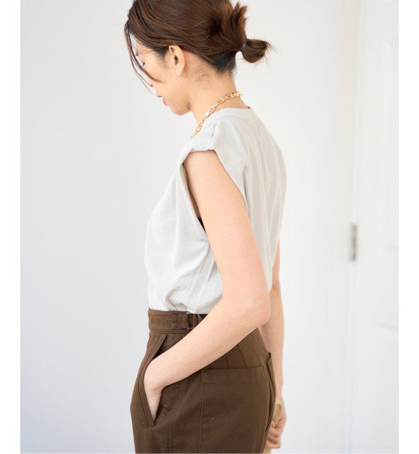 IENA「ATON/エイトン FRESCA SINGLE JERSEY ノースリーブ」|Tシャツ・カットソー|