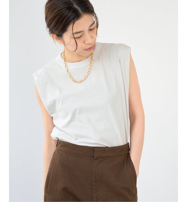 IENA「ATON/エイトン FRESCA SINGLE JERSEY ノースリーブ」|Tシャツ・カットソー|