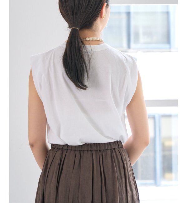 IENA「ATON/エイトン FRESCA SINGLE JERSEY ノースリーブ」|Tシャツ・カットソー|