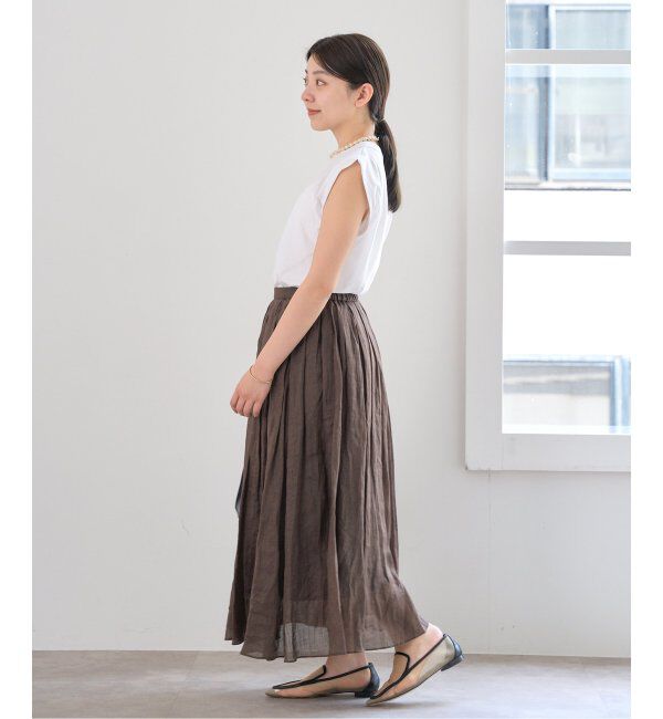 IENA「ATON/エイトン FRESCA SINGLE JERSEY ノースリーブ」|Tシャツ・カットソー|