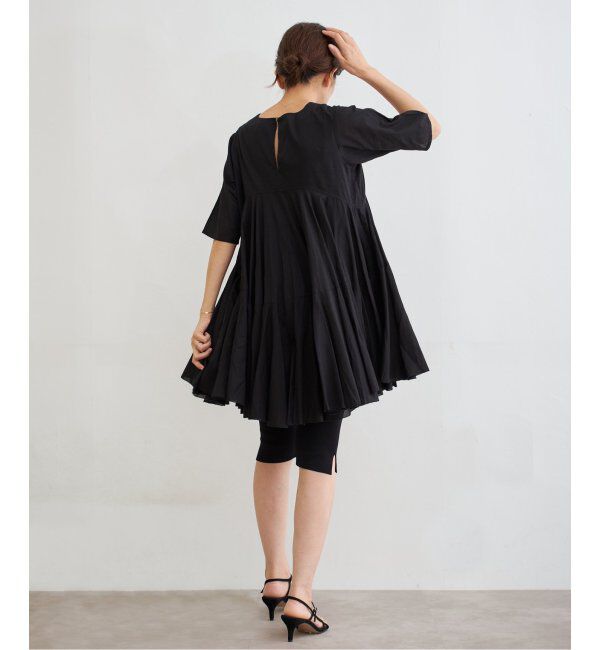 IENA「《追加》AAYUSHI/アユーシ ボリュームフレアハーフスリーブワンピース」|ワンピース|