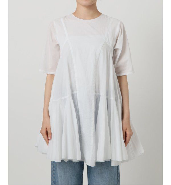 IENA「《追加》AAYUSHI/アユーシ ボリュームフレアハーフスリーブワンピース」|ワンピース|