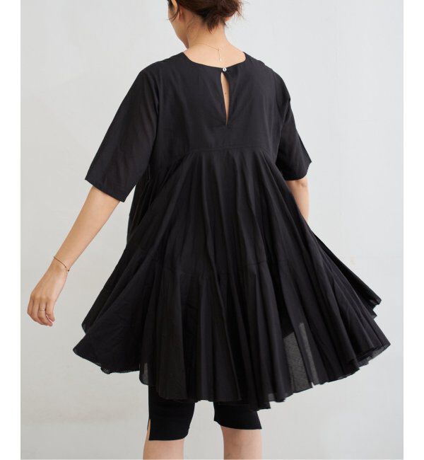 IENA「《追加》AAYUSHI/アユーシ ボリュームフレアハーフスリーブワンピース」|ワンピース|