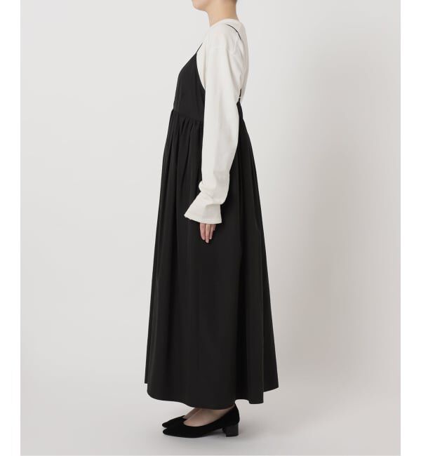 SLOBE IENA「《WEB限定/追加》タフタギャザーキャミワンピース」|ワンピース|