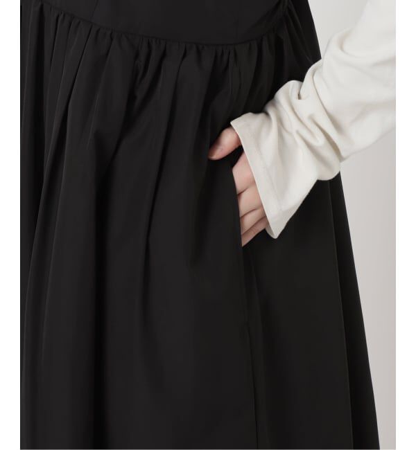 SLOBE IENA「《WEB限定/追加》タフタギャザーキャミワンピース」|ワンピース|