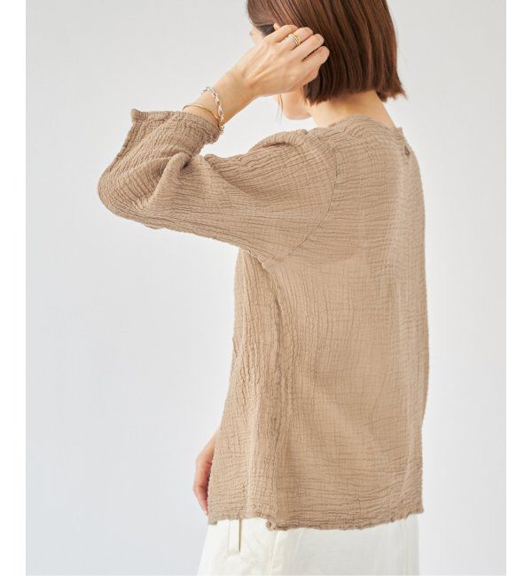 IENA「LES ATELIERS FRANCAIS DE CONFECTION ヘンリーネックトップス」|シャツ・ブラウス|