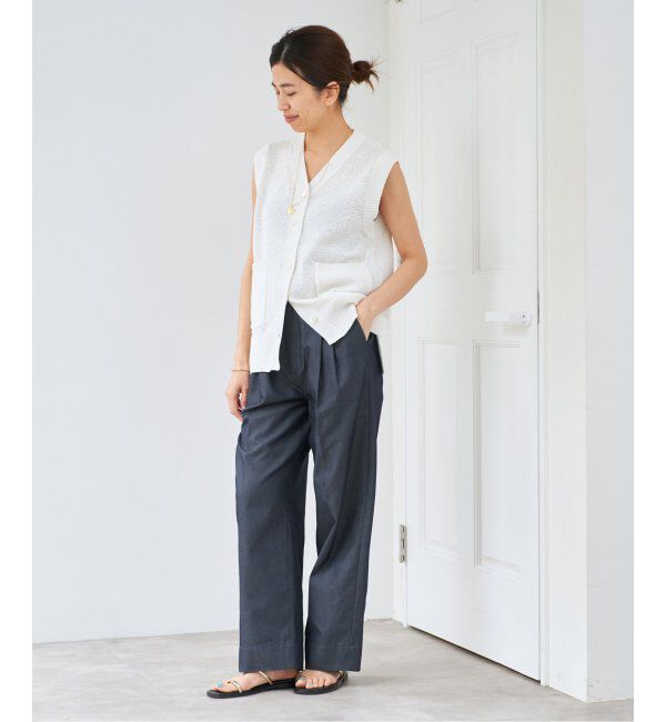 IENA「《WEB限定/追加》デニムスラックス」|デニム|