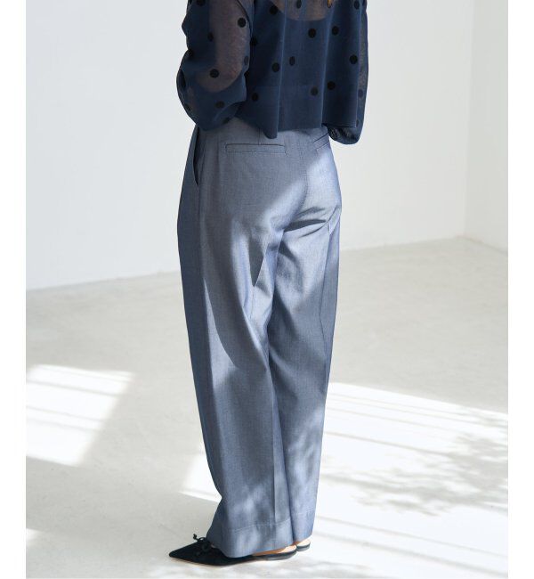 IENA「《WEB限定/追加》デニムスラックス」|デニム|