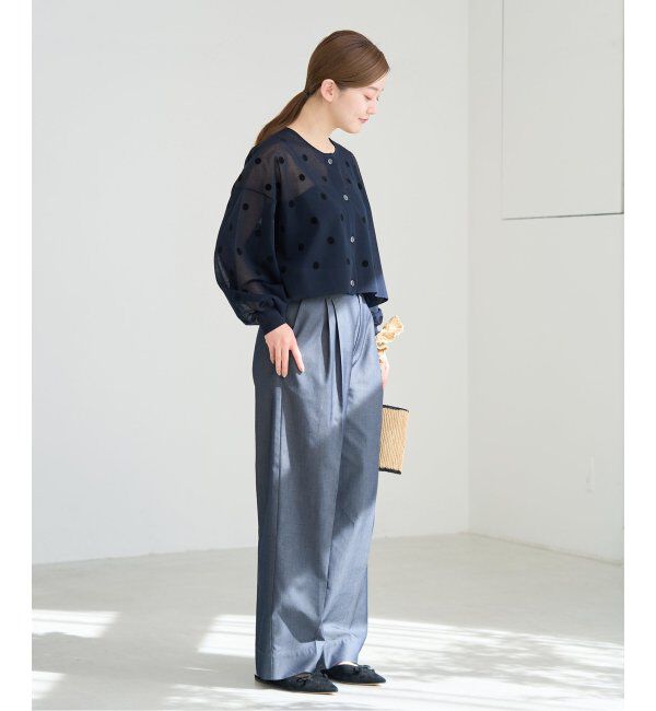 IENA「《WEB限定/追加》デニムスラックス」|デニム|